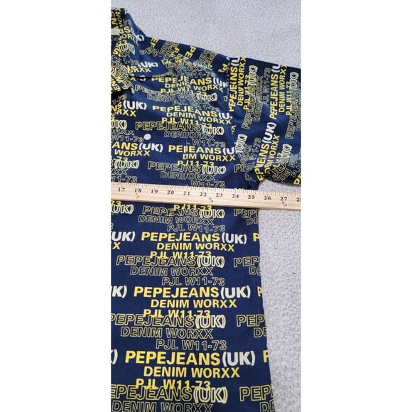 Pepe Jeans London Men's Button Up Shirt All Over Print Short Sleeves Size XL - Picture 12 of 15